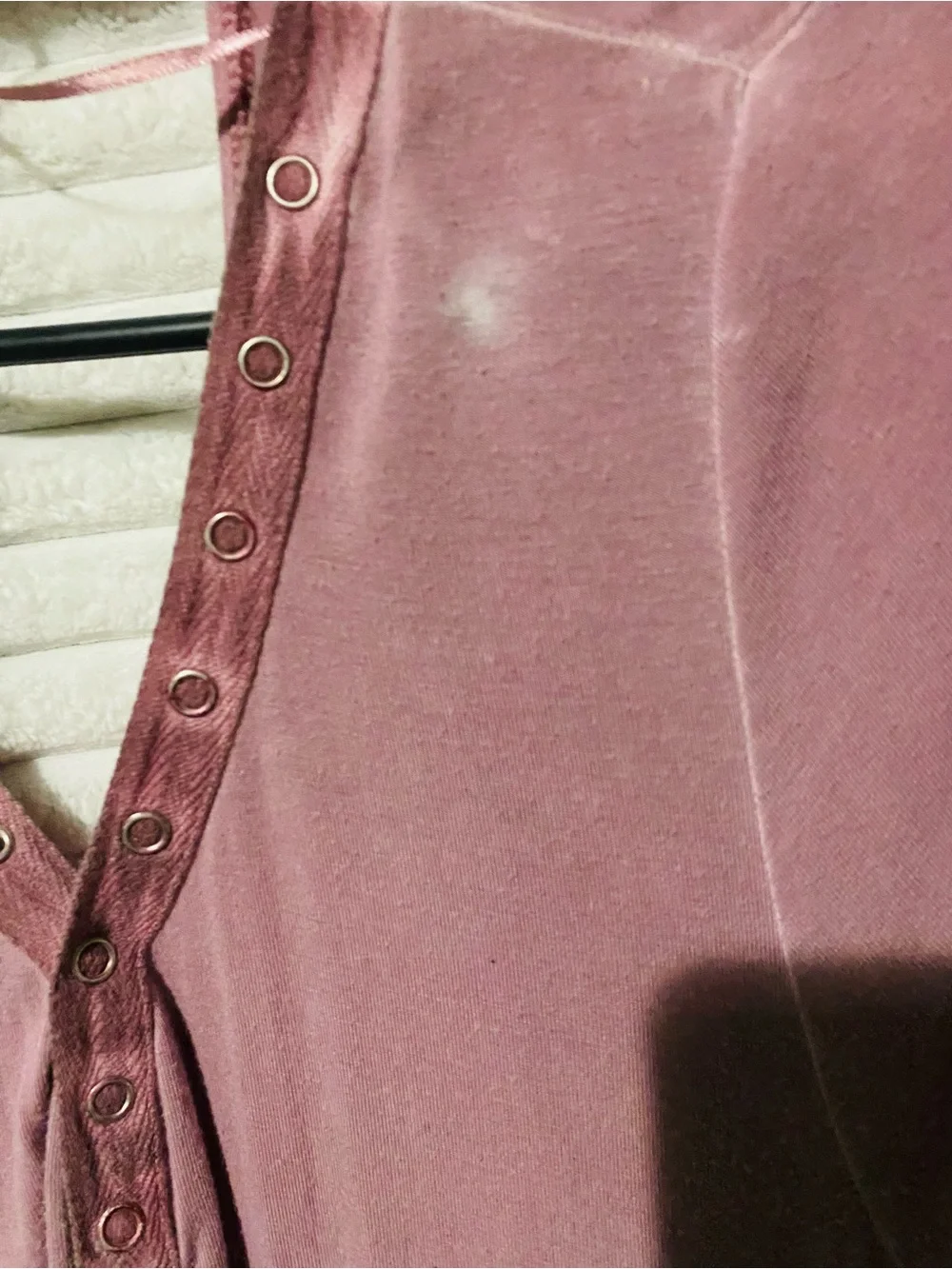 Cloud Chaser Short-Sleeve Henley Tunic in Dusty Rose